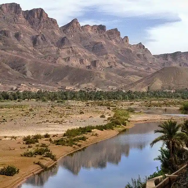 Moroccan city and desert route